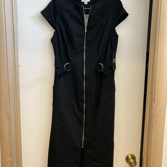 NY & Co Black Zipper Dress NWT - Picture 1 of 9